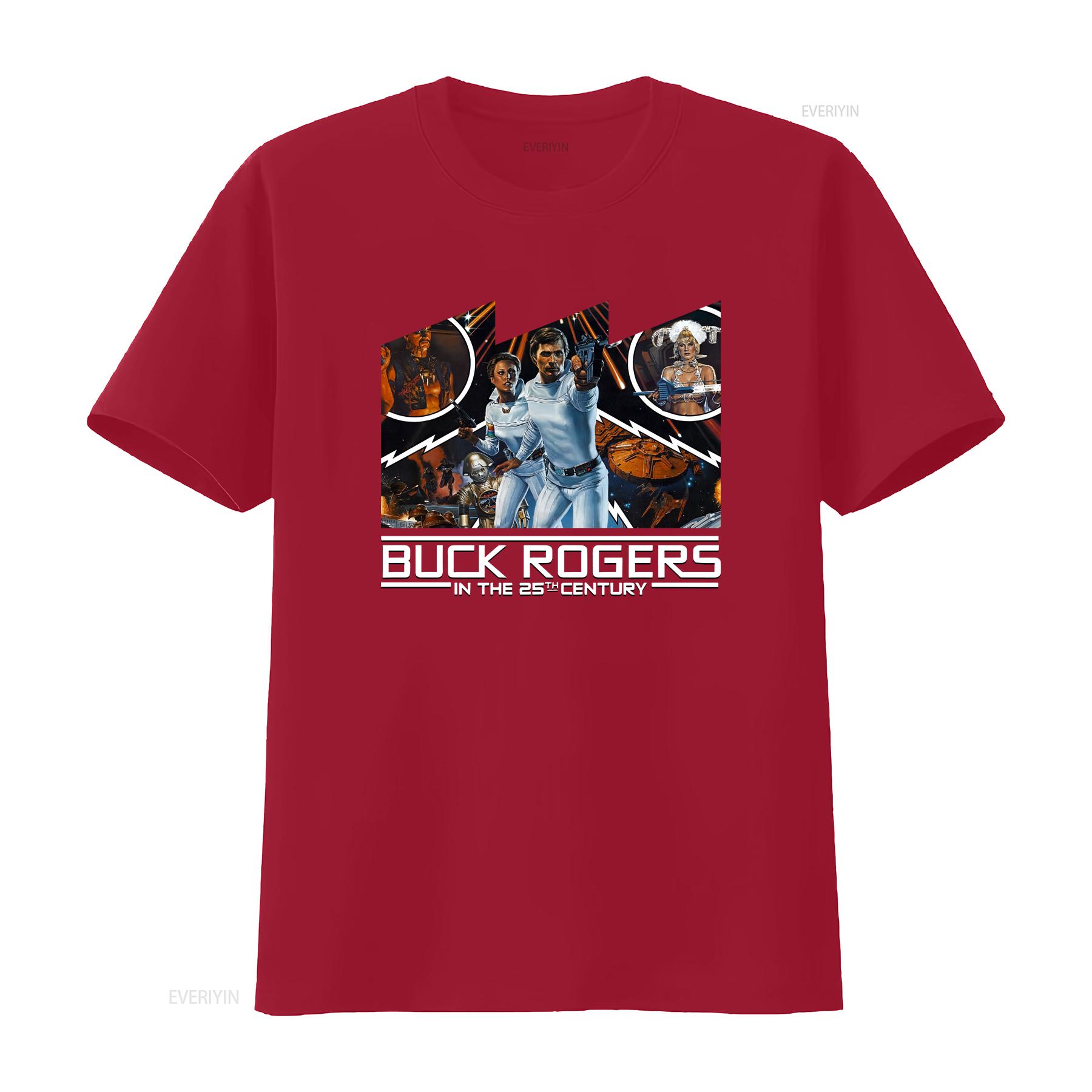 

Retro TV T Shirt Lovers s for men Classic Oversized her dad graphic tee Buck Rogers vintage Washed Top For Everyday Wear S