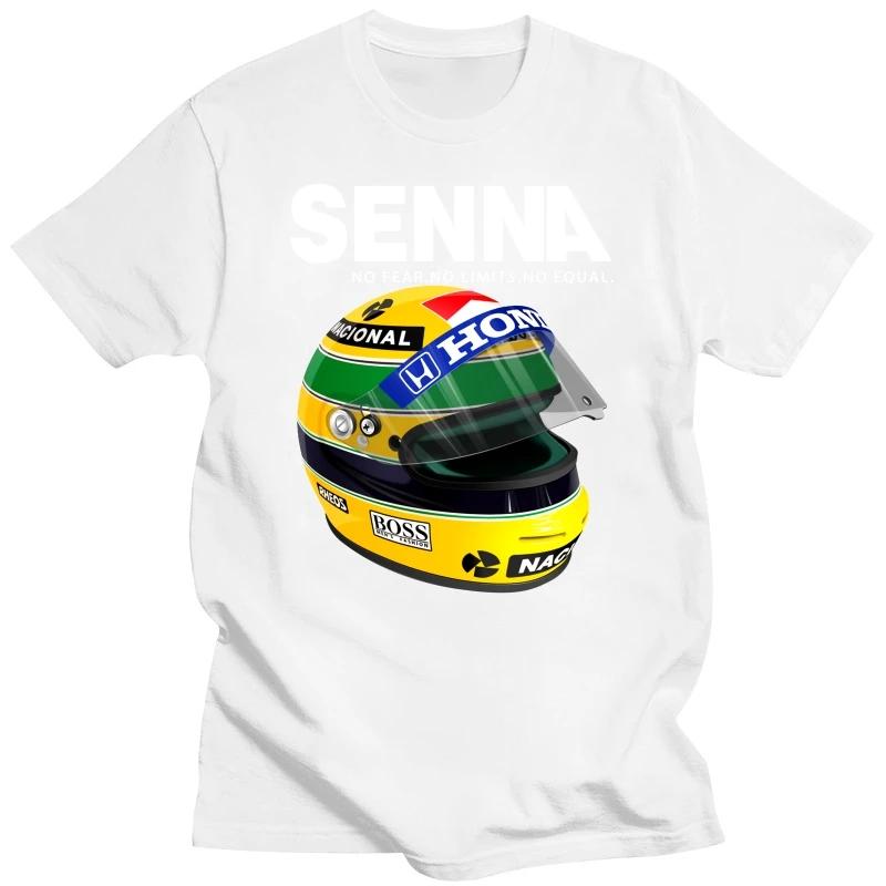 Męski letni t-shirt Ayrton Senna Kask T-shirty Odzież 1 Samochód Wyścigowy Męski Okrągły Dekolt Krótki Rękaw T-shirt Popularny Męski Duży Rozmiar