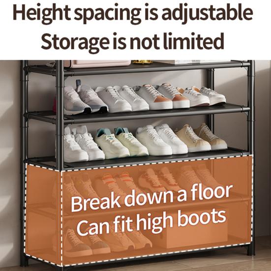 Multi-Layer Shoe Rack Doorway Clothes Hanger High Stability Simple Installation Shoes Shelf