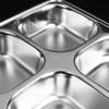 304 Stainless Steel Four-Compartment Lunch Plate