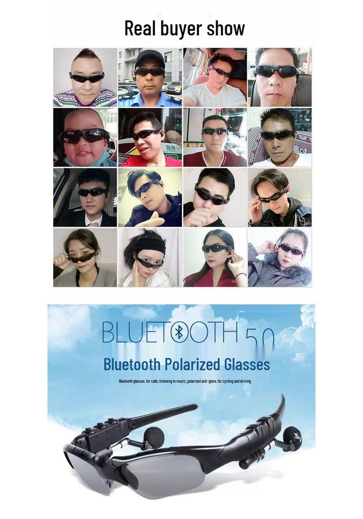 Bluetooth Smart Polarized Sunglasses with Built-in Earphones