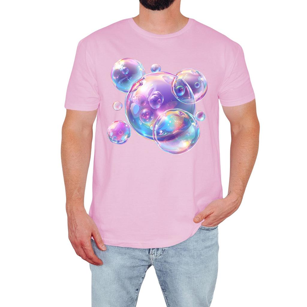 Whimsical Bubble Art Mens T-Shirt Cute Colourful Design Fun Gift For Him
