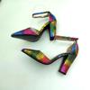 Fashion FHC 2025 New High Heels,Women Pumps,Night Club Lady Shoes,Side Shallow Out,Ankle Buckle Strap,Pointed Toe,Colorful,Dropship