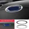 ABS Carbon Steering Wheel Logo Circle Trim Sticker for Ford Focus 3 Mk3 2012-14 Kuga Escape 13-15 C-MAX 11-17 Grand C-MAX 11-14