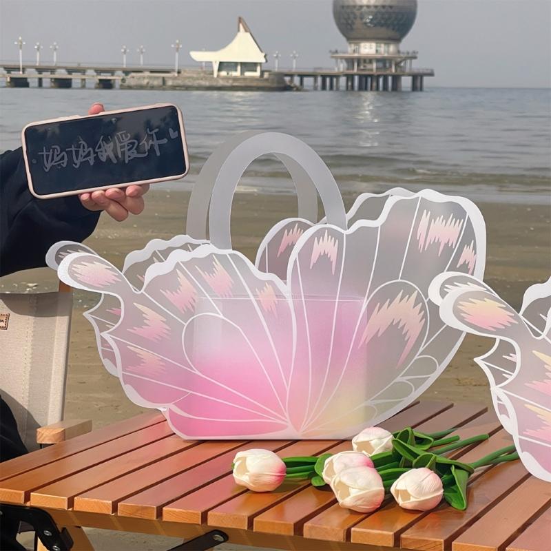 Set Of 5 Pink butterflycake Boxes Plastic Decorative Containers For functions