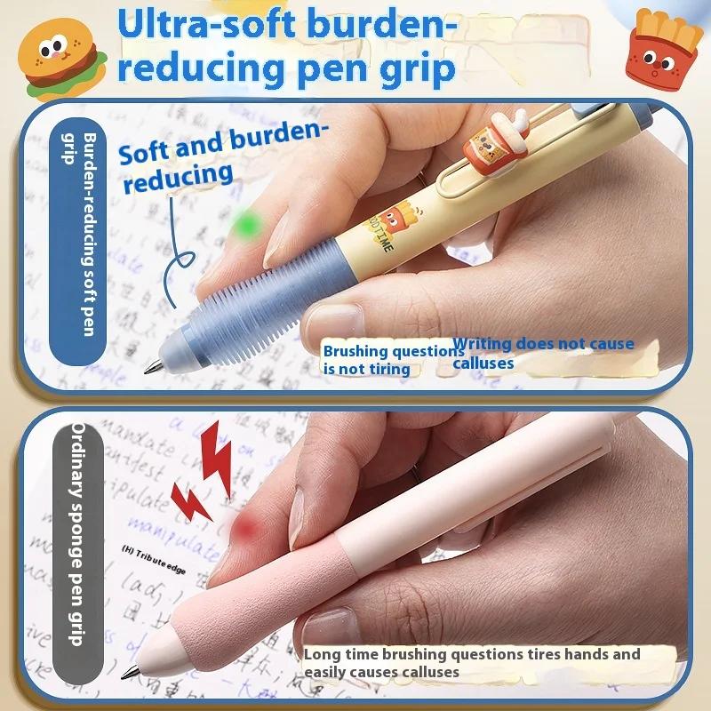 Back To School 4pcs/Set Erasable Gel Pen Quick Drying 0.5mm Black/Blue Smooth Ink Pen Student Stationery Office Supplies Gifts