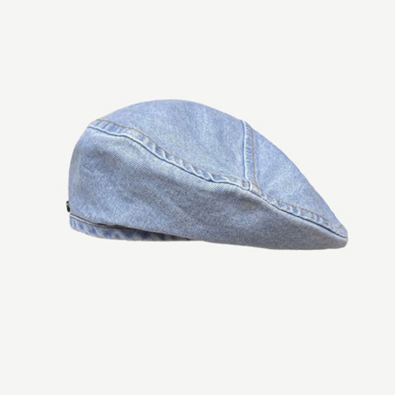 LOOKING4U On the Moment Denim Pocket Beret C1 Light Blue