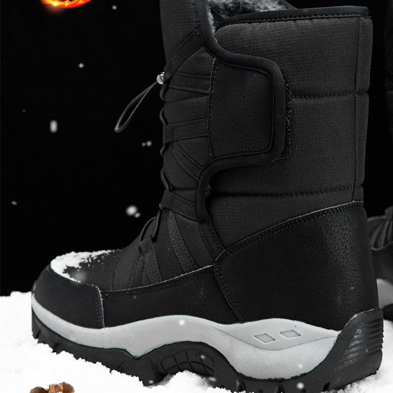 Men’s Winter Snow Boots Women Waterproof Hiking Boots Unisex Durable Outdoor Boots