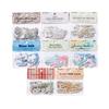 MòMò Retro English Embossed Sticker Pack - Paper Interstices Series
