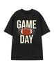 Show Me The Merch Black Game Day Short Sleeved 100% Cotton T-shirt Mens Tees Top Unisex