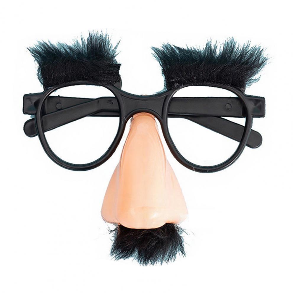 

Funny Costume Glasses Oversized Novelty Glasses Funny Big Nose Glasses with Eyebrows Curly Beard Mustache Costume for Parties