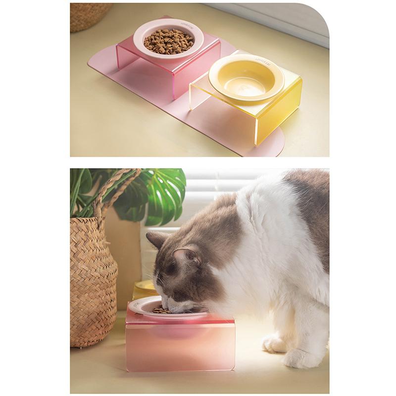 Ceramic Pet Cat Bowl Pet Drinking Water Feeding Bowl Ceramics Cat Food Dog Food Utensils Cat Dog Pet Supplies Accessories