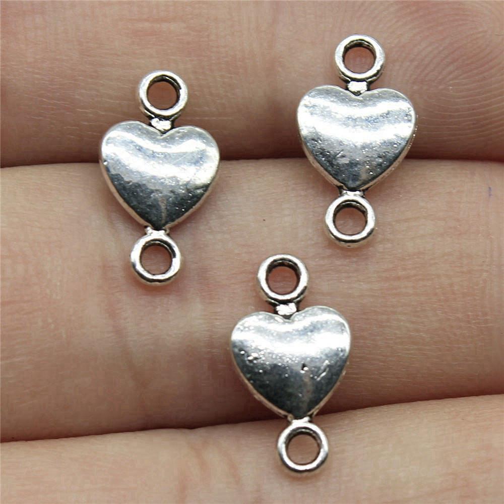 Heart Connectors Love Symbol Antique Bronze Zinc Alloy Jewelry Making DIY Jewelry Making Style Pendant Connectors