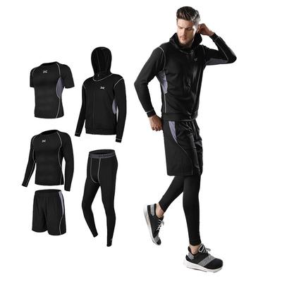 Compression Wear Set for Long Sweat Quick Drying [Ademe] Men, Training, Sportswear, Sleeves, Shorts, Tights, Absorbent,
