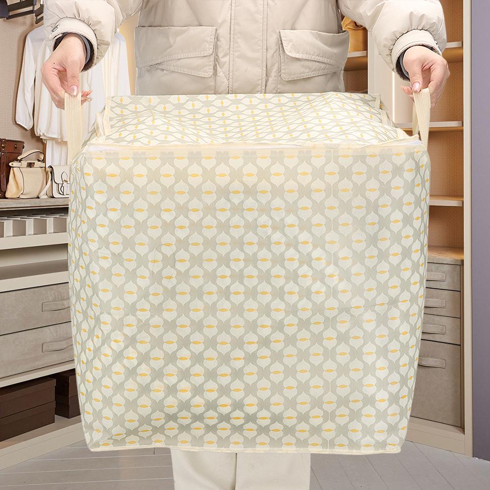 Kleiderorganizer Aufbewahrungstasche für Steppdecken mit Griff Kleiderschrank Sortieraufbewahrungseimer für Zuhause