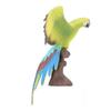 Parrot Decorative Figurine with Realistic Tree Stump Base Vivid Details Decorative Parrot Animal
