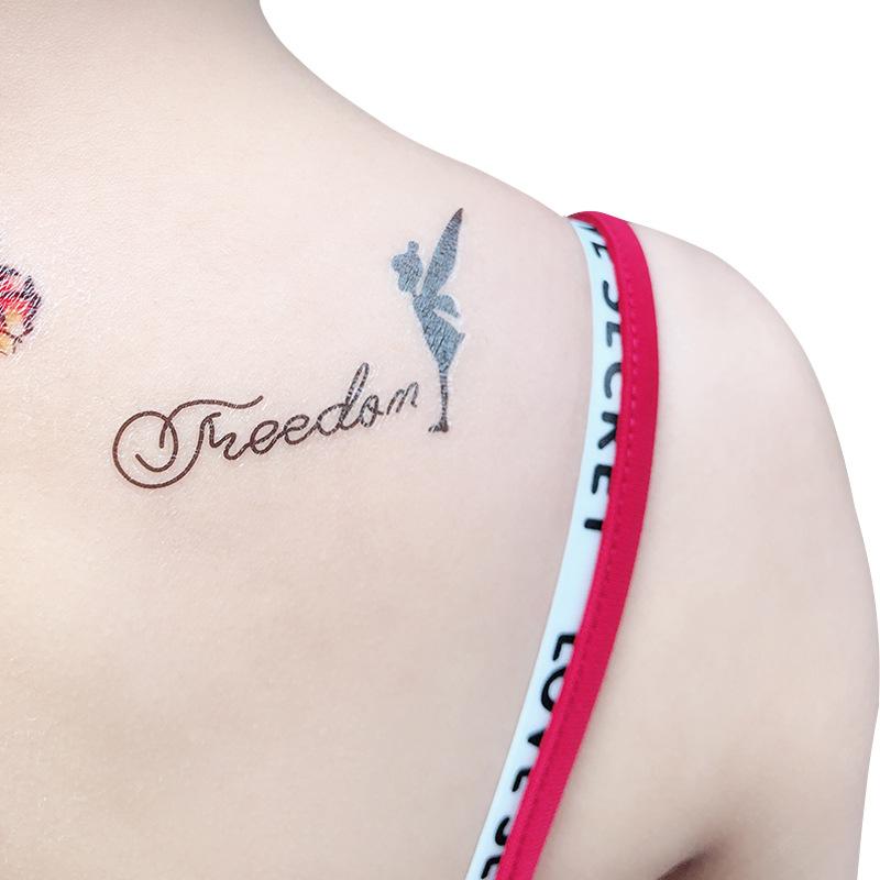 Campus Students Male And Female Tattoo Stickers Waterproof Tattoo Stickers Cartoon Butterfly Text Tattoos