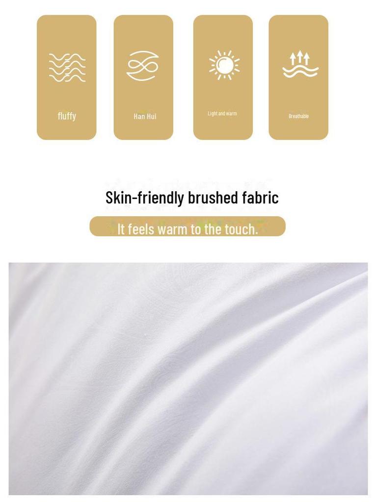 Pure Color Pillow - White Medium-Low Support Pillow for Dorms & Couples