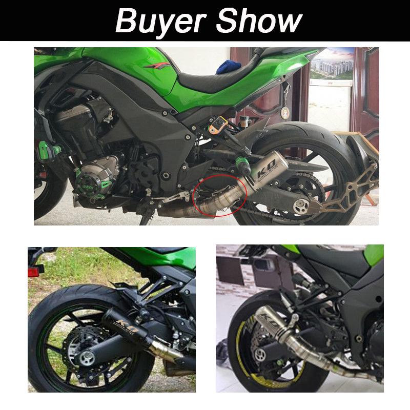 For Kawasaki Z1000 2010-2020 Z1000SX 2010-2019 Motorcycle Exhaust System Left Right Side Mid Pipe Muffler Tube Stainless Steel