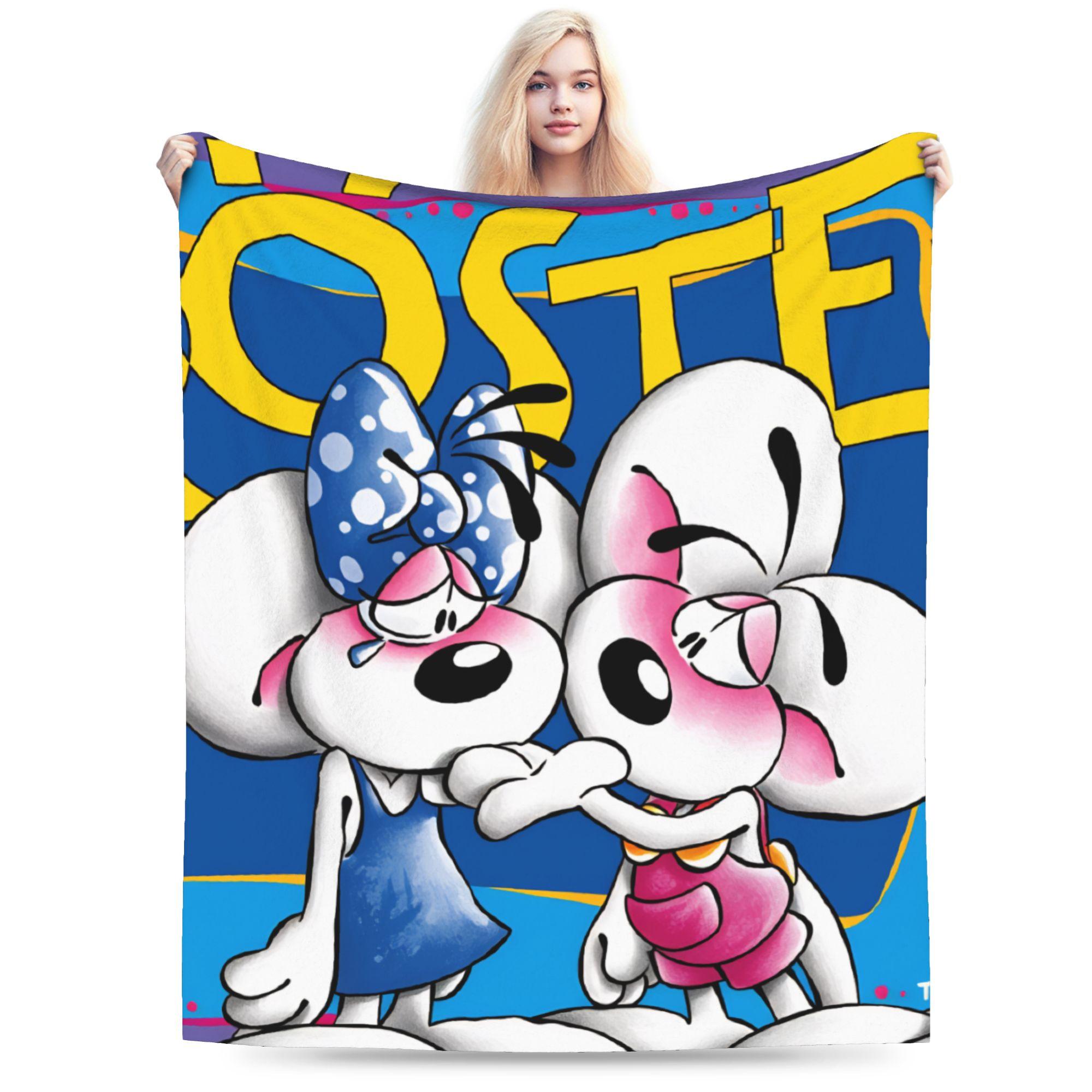 Comic Cartoons Diddl Plüschdecke Kinder Flanell Überwurfdecke für Sofa Sessel Weich Warm Design Qualität Tagesdecke Geschenkidee 30x40in