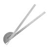 Two Arm Stainless Steel Angle Protractor with Adjustable Lock and Ruler for Measuring Length and Angles up to 30 Centimeters