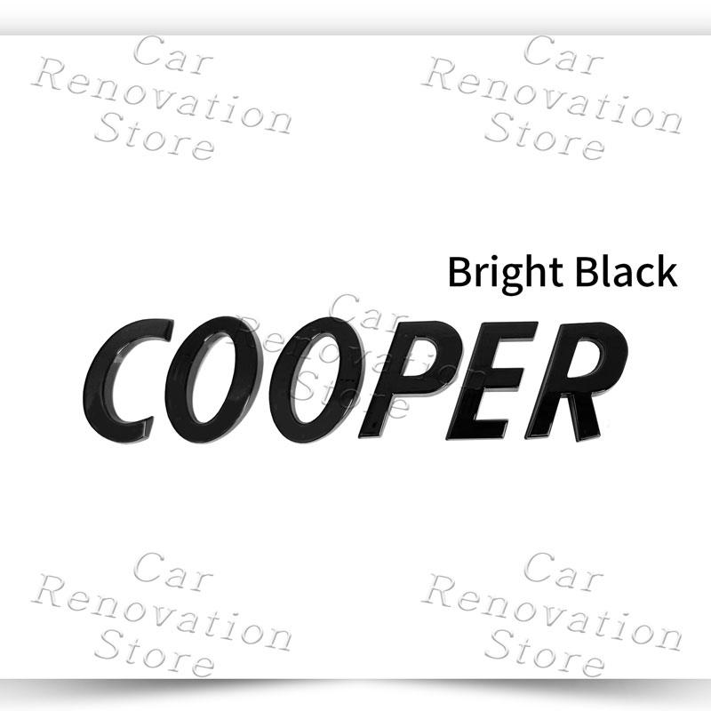 3D Car Decor S Logo Front Hood Grille Emblem Sticker For Mini Cooper S R53 R52 R56 F57 F55 F56 JCW Fender Rear Trunk Body Badge