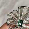 Royal Blue Bow S925 Sterling Silver Brooch & Pendant - Luxury Dual-Use Suit Accessory Corsage