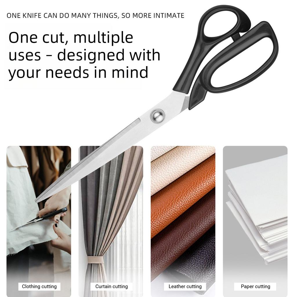 10 Inch Stainless Steel Tailor Shears for Fabric Leather Cutting Professional Sewing Craft DIY Apparel Making Tool Accessory