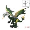 Drago Occidentale Drago di Fuoco Verde Figure d'Azione Grandi Accessori Blocchi da Costruzione Giocattoli Educativi per Bambini Regali W1501