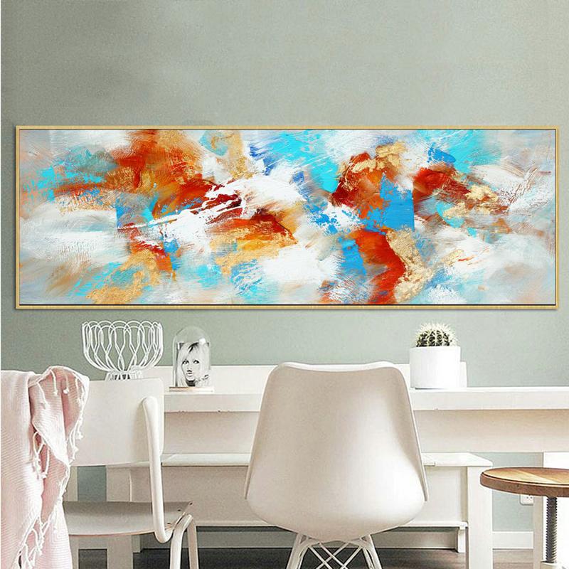 

Современное абстрактное искусство Постеры и принты на холсте Настенная живопись Абстрактная картина на стене Декоративная картина маслом «Куадрос» Без рамки 20*40cm