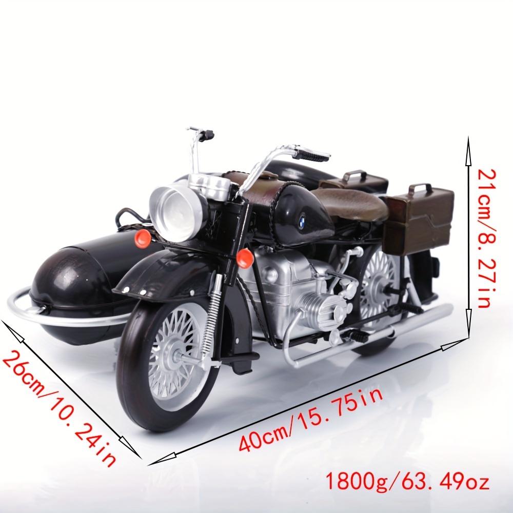 Vintage Motorcycle/Tricycle Model,Industrial Style Decor,Black and Golden Color,Desktop Ornament,Suitable for Home,Office,Garage,Handcrafted Metalwork