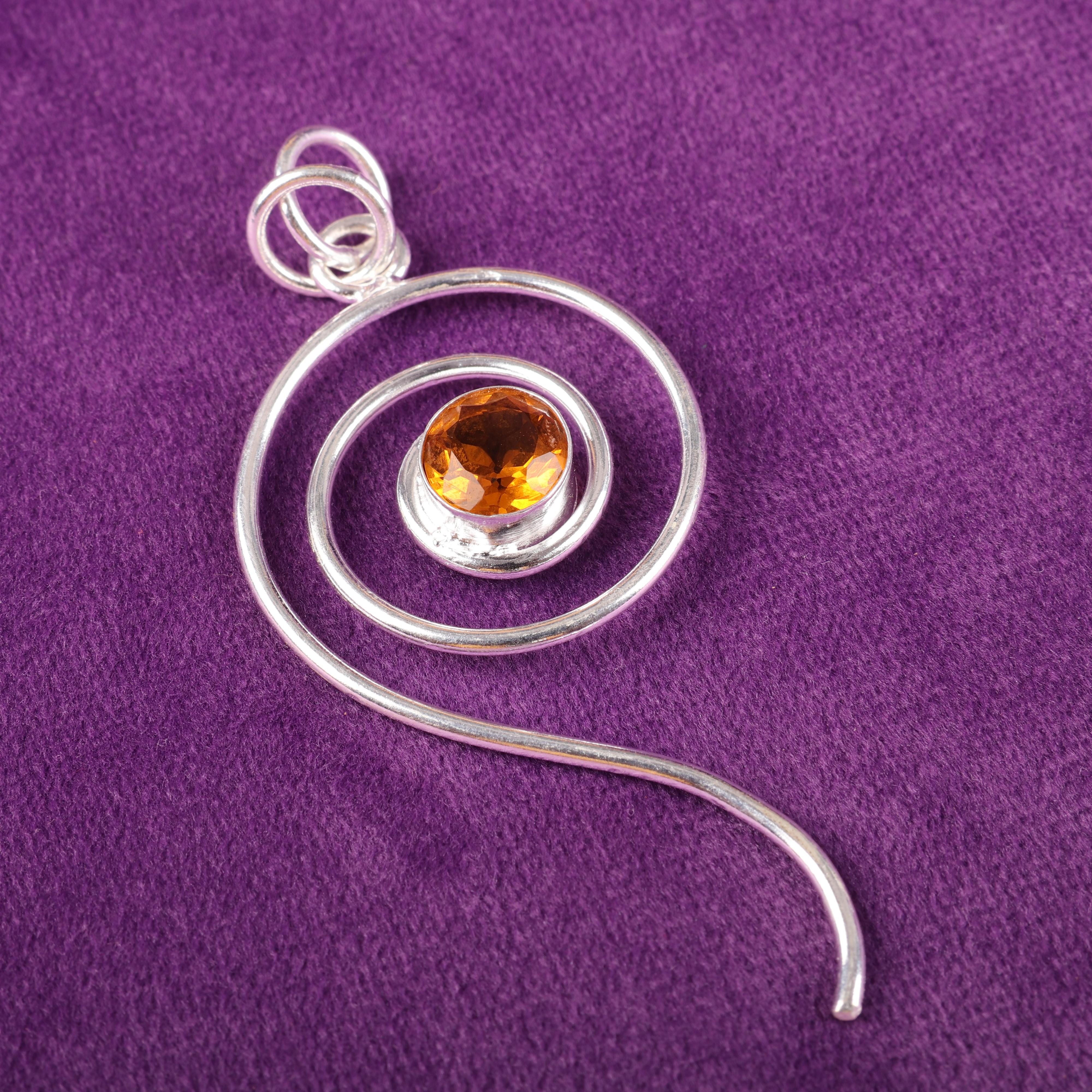 

Citrine Pendant Gemstone Jewelry, 925 Solid Sterling Silver Pendant, Handmade Jewelry Dazzling Pendant, Gift For Him 2.57 Inches оранжевый
