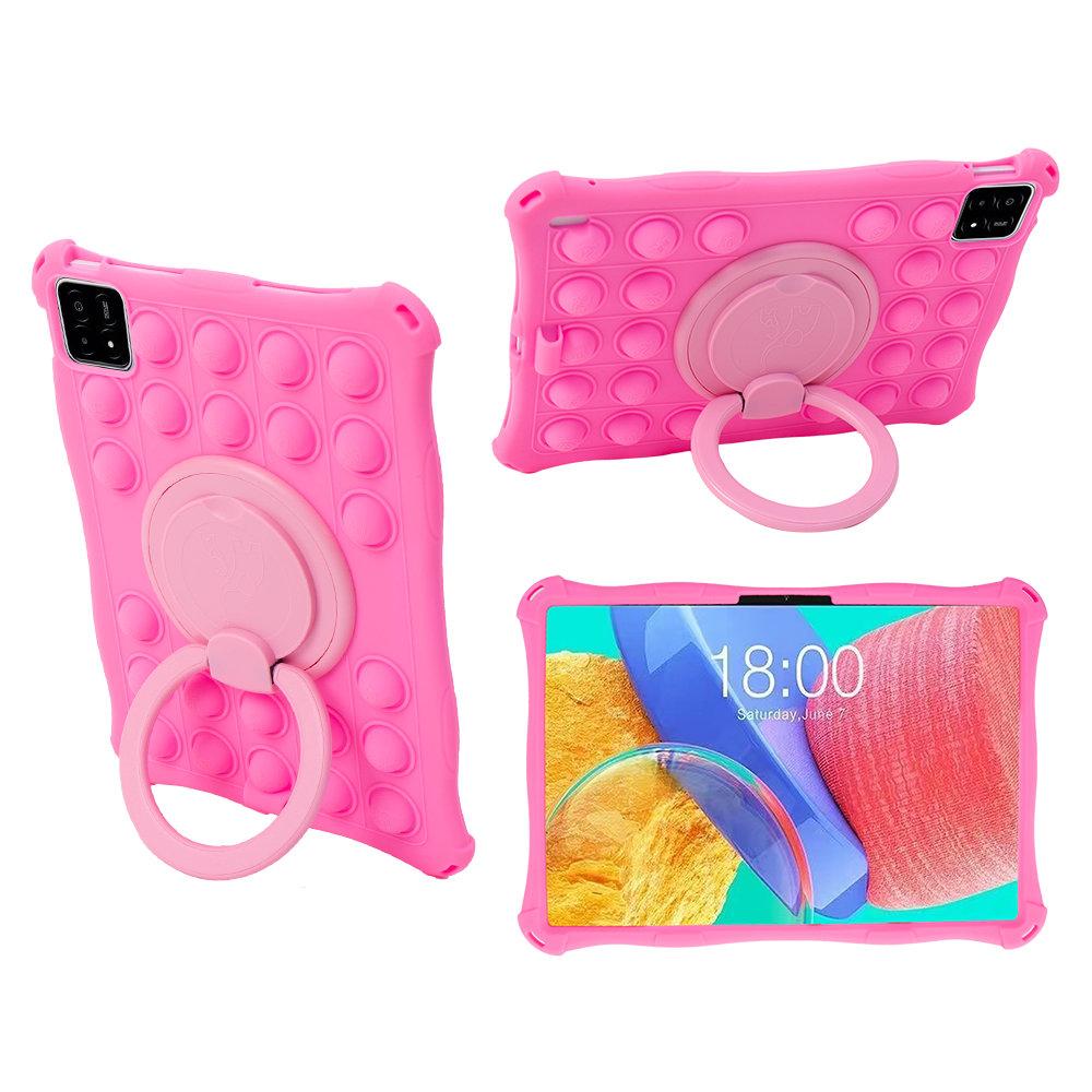 Bubble Toys Weiche Silikonhülle für Xiaomi Pad 6S Pro 12,4 Zoll Drehbarer Griff Ständer Kindersichere Tablet-Hülle