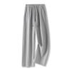 Ice Mesh Breathable Wide Leg Pants For Men Loose Drawstring Casual Drape Trousers