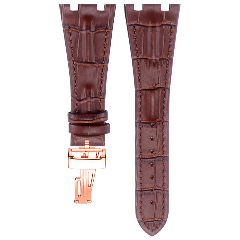 BRETA Echtes Leder Uhrenarmband für Audemars Piguet Royal Oak Offshore 15710 15703 26470 Armband für AP Faltschließe 28mm