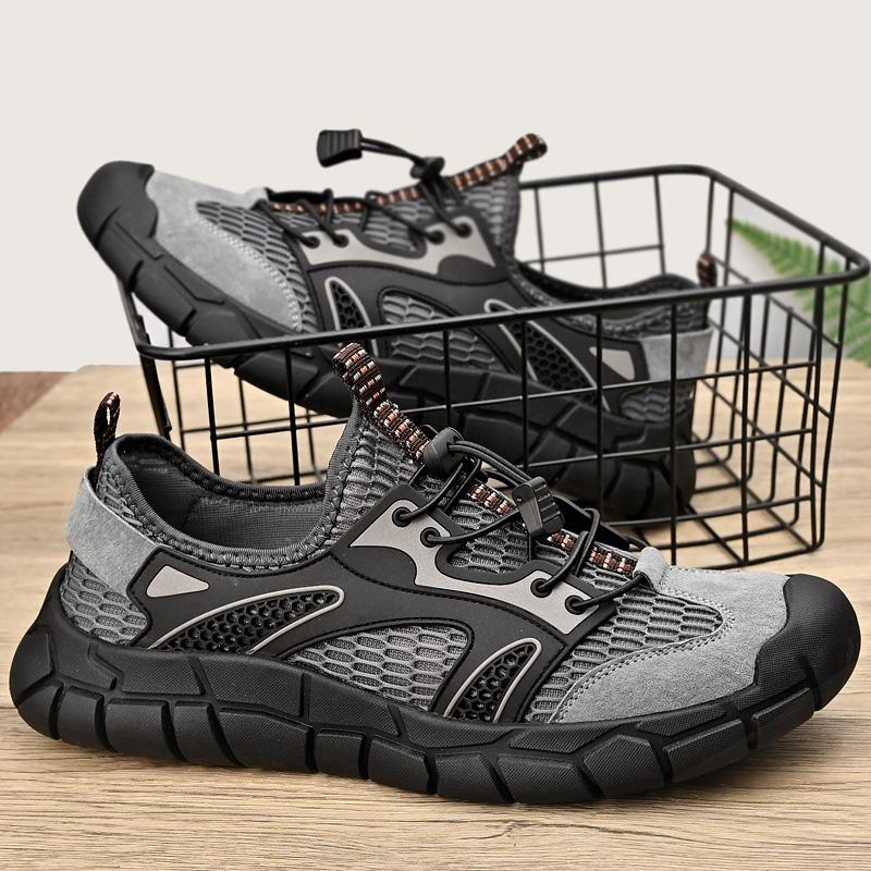 Outdoor Walking Shoes for Men Summer Mesh Camping Climbing Off Road Breathable Anti Slip Anti Hiking Wading Shoes Man