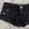 Hip Hop Fashion Street Clothing Graphic Printing Style Women Black Shorts Ins Y2k Goth Slim Denim Shorts