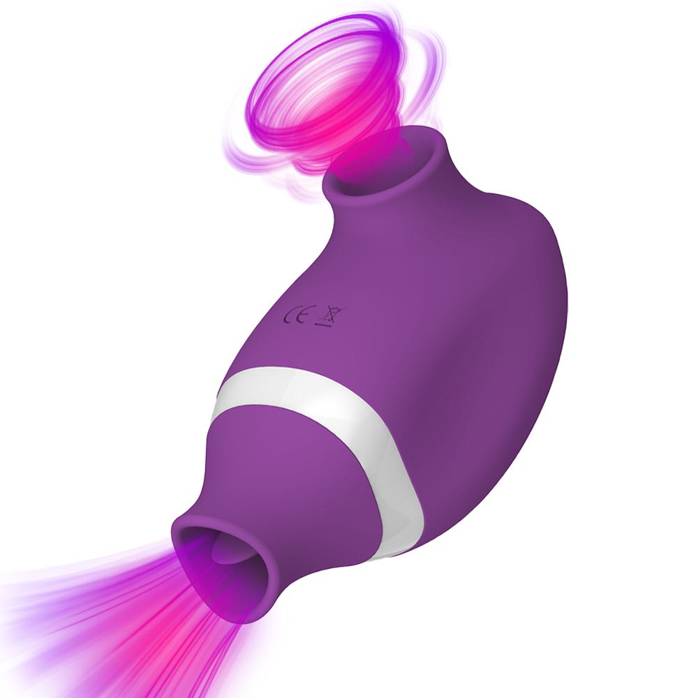 Clitoris Sucker Vibrator Adult Erotic Toys Double Headed Clitoris Stimulator Tongue Licking G Spot Massager Women Sex Toy