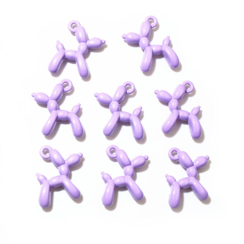 10pcs 19x14mm 3D Balloon Dog Metal Charms Pendant Multi-colors Mixed DIY Jewelry Making Findings Accessories Necklace Earring