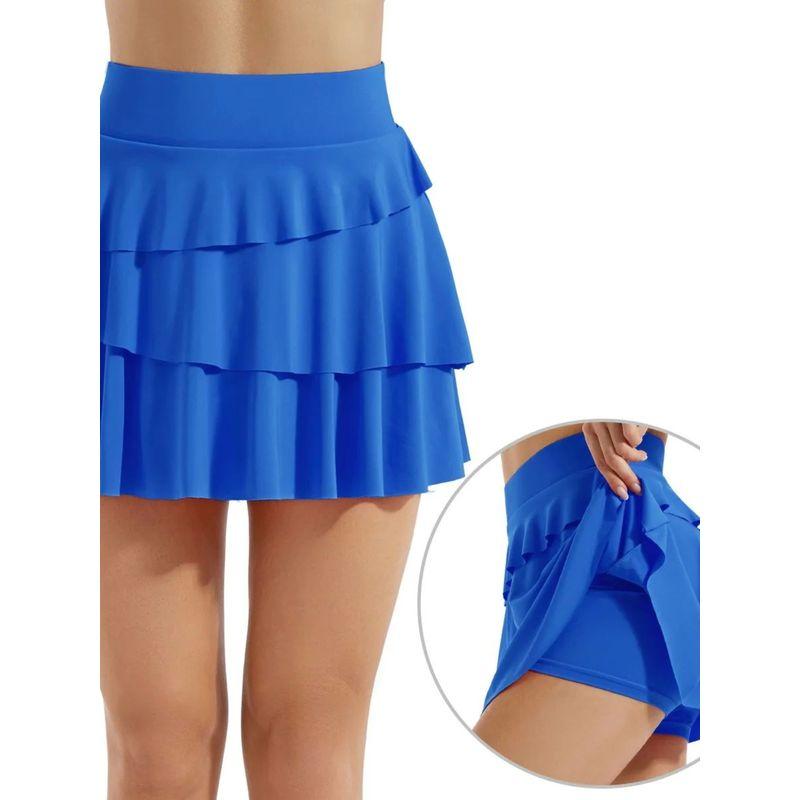 High Waisted Sports Cake Short Skirt High Top Sports Egg Pure Color Cake Skirt
