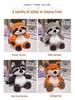 NICI Forest Friends Plush Set: Fox, Raccoon, Wolf, Monkey - Perfect for Children's Birthdays