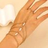 New Jewelry, Personalized Niche Trend Thin Chain Multi-layer Chain Finger Integrated Beaded Rice Bead Bracelet Women
