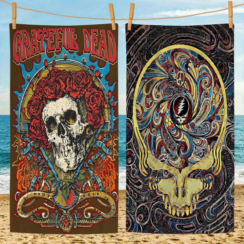 G-Grateful D-Dead Band Große Mikrofaser Strandtücher Schnelltrocknendes Handtuch Sand Strandtücher Poolhandtuch Für Reisen Schwimmbad Yoga