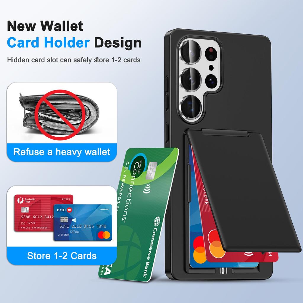 Samsung S25Ultra, S24Ultra & S23Ultra Card Holder & Stand Protective Case