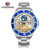 Forsining Luxury Mechanical Watch for Men Moon Phase Rotating Bezel Tourbillon Skeleton Automatic Watches