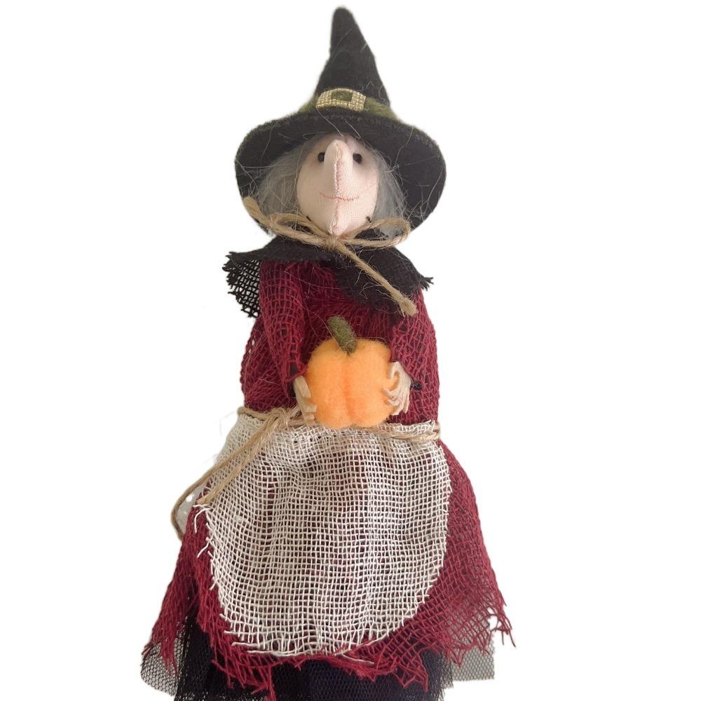 Hang Broom Witch Decoration Hug Pumpkin Halloween Witch Pendant Haunted House