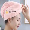 WTEMPO 1PC Women's Winter Dry Hair Cap Absorbent Shower Cap Hair Washing Quick Drying Embroidered Towel Female Thickened Hair Towels