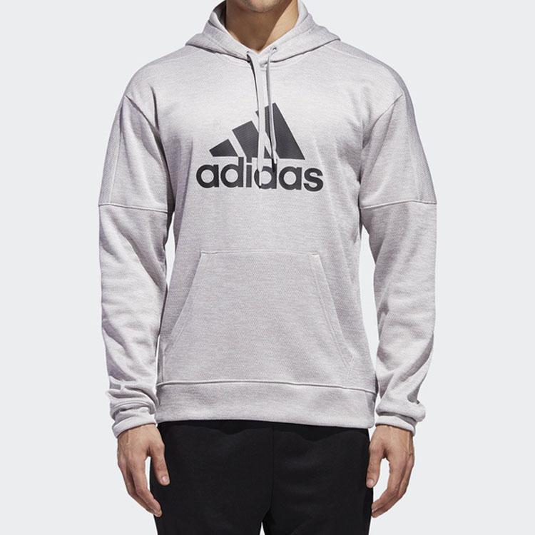 adidas Originals Men's Large Logo Pullover Hoodie Grey DH9017