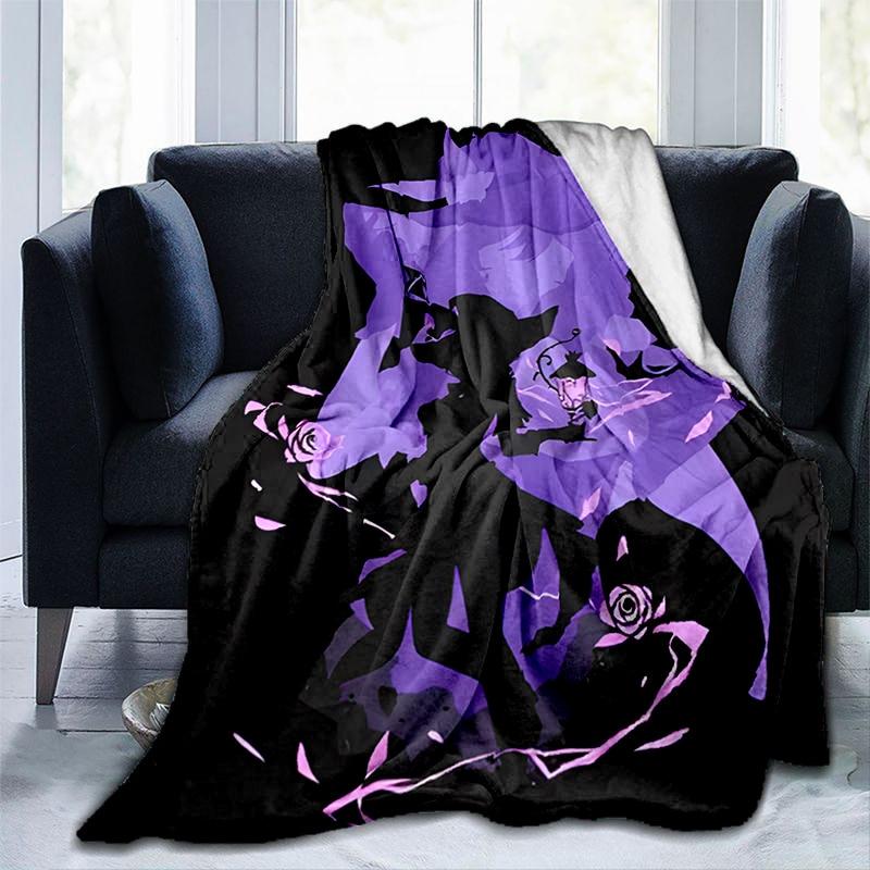 Popular Games Genshin Impact Printed Blanket Flannel Warmth Soft Plush Sofa Bed Throwing Blankets Plush Throwing Anime Blanket