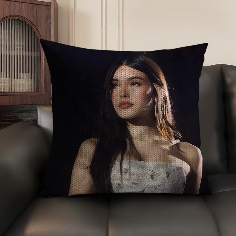 M-Madison Beerr Singer Cushion Cover Natural Linen Organic Fabric Double-Sided Printing Sofa Home Decor Gift Pillow Case